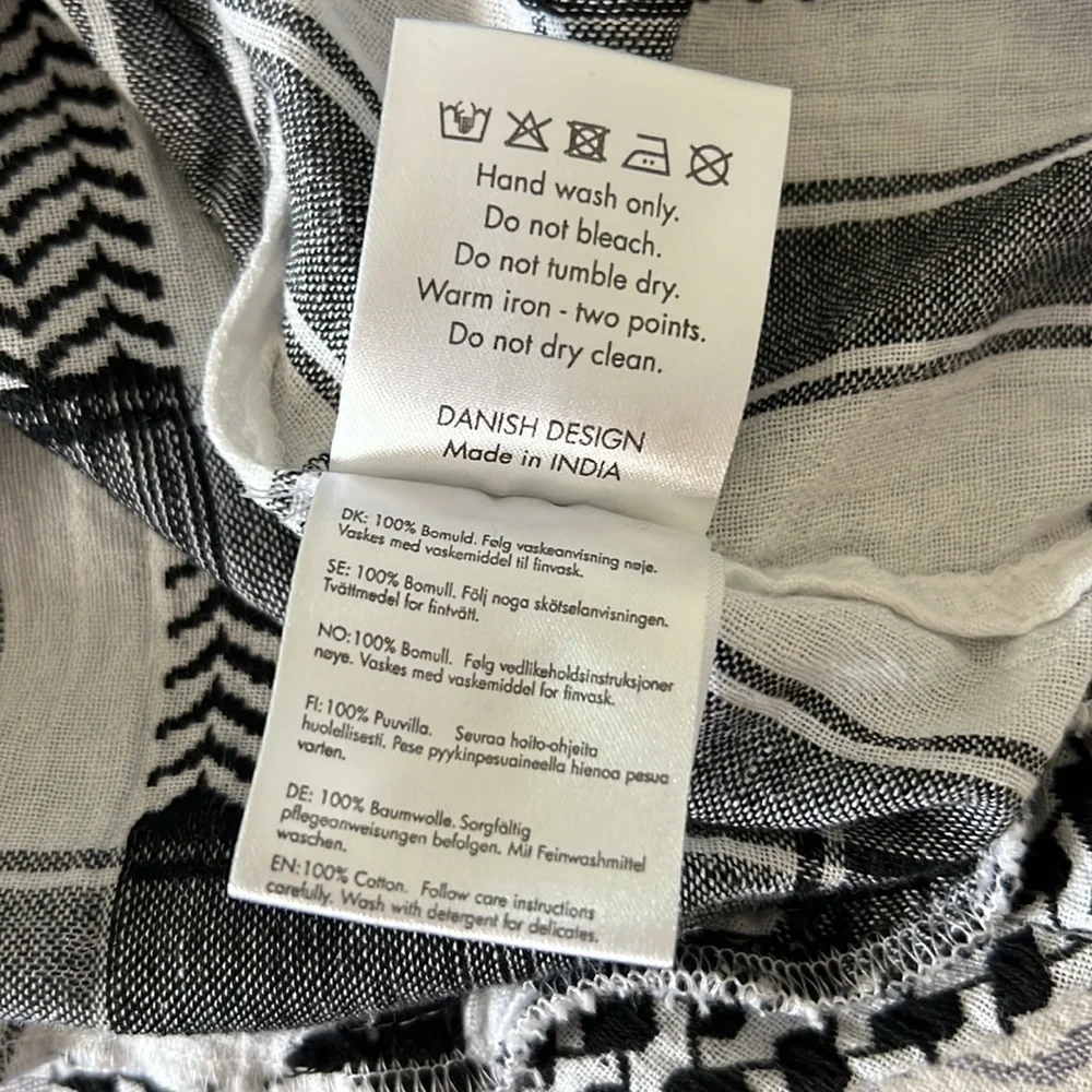 cecilie copenhagen 1005 Dress 1, O, Short Sleeves black and cream - Picture 13 of 16